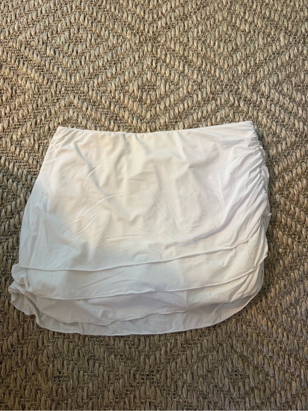 Joy Lab White Ruched Tennis Skirt